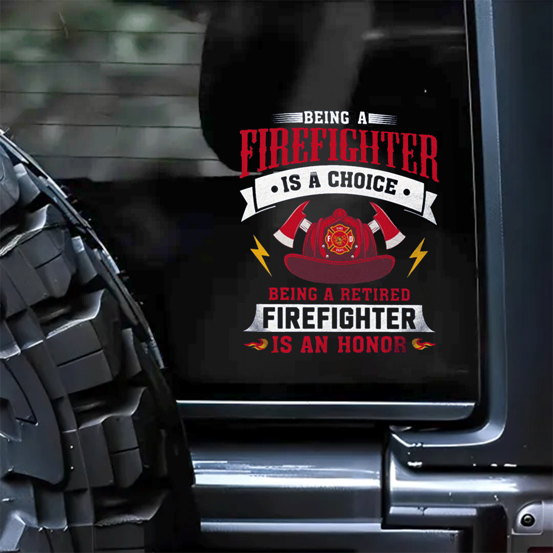 Being A Firefighter Patriot Day Sticker