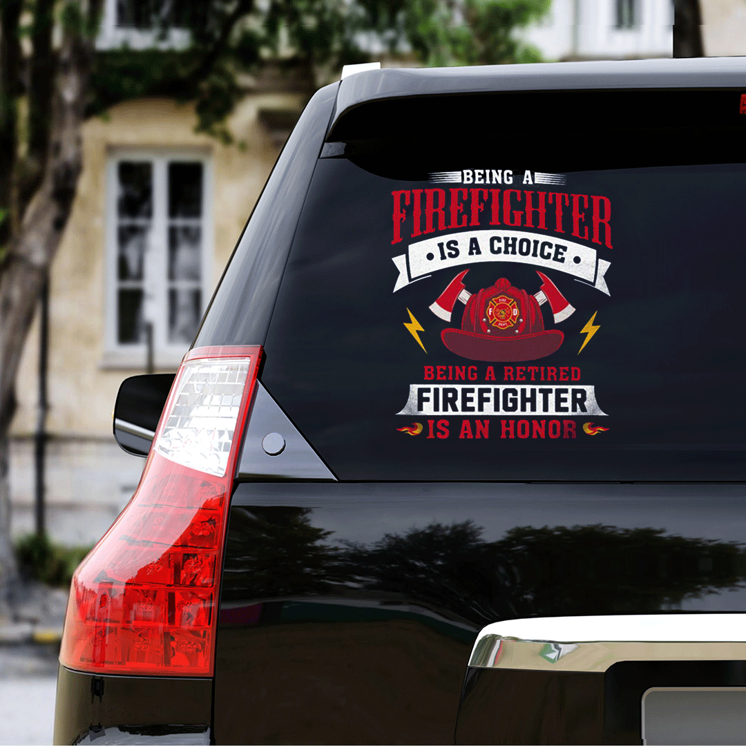 Being A Firefighter Patriot Day Sticker