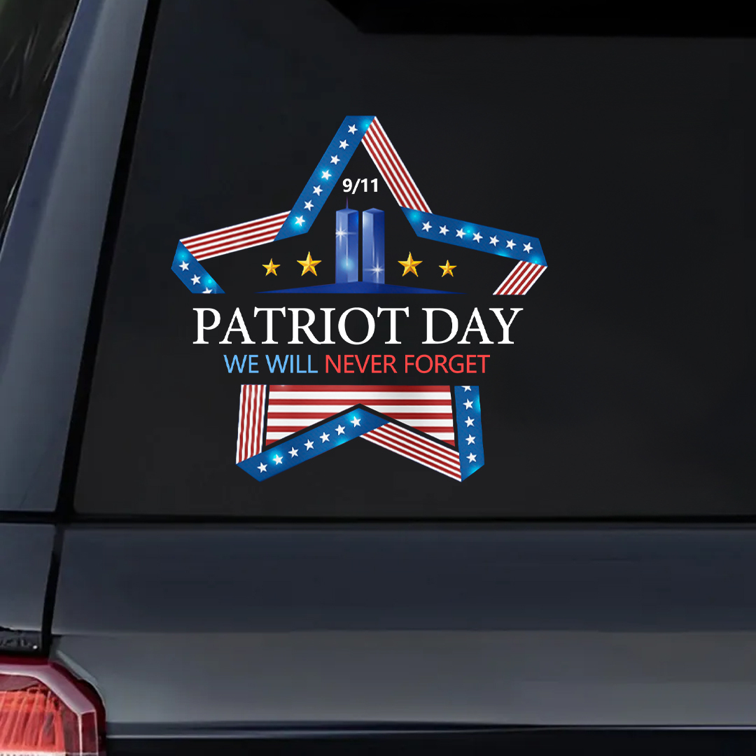 Never Forget 9/11 Patriot Day Sticker