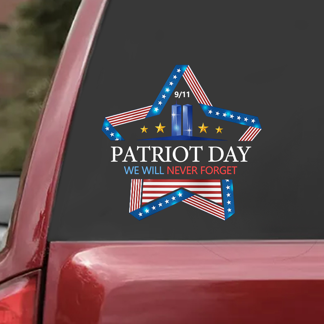 Never Forget 9/11 Patriot Day Sticker