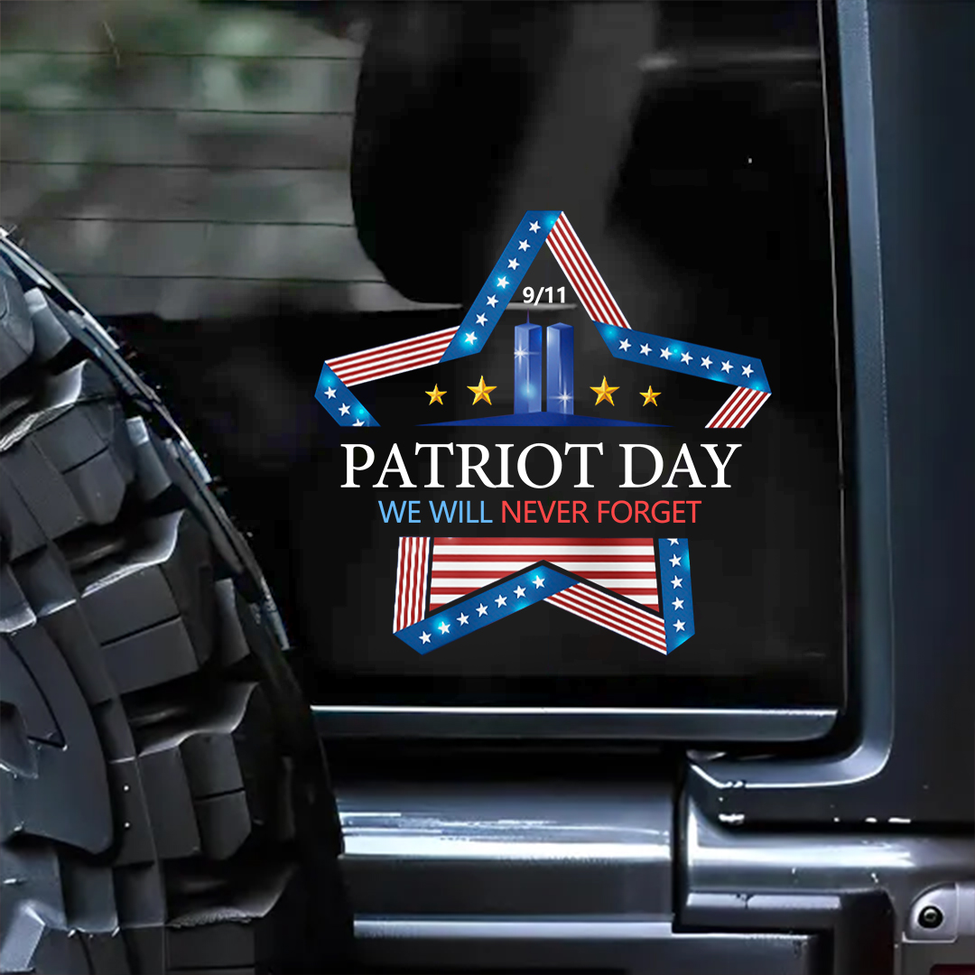 Never Forget 9/11 Patriot Day Sticker