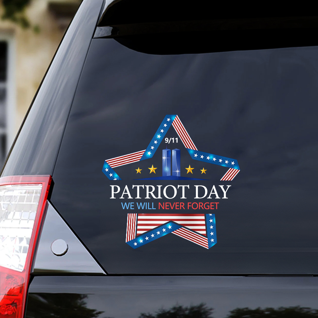 Never Forget 9/11 Patriot Day Sticker