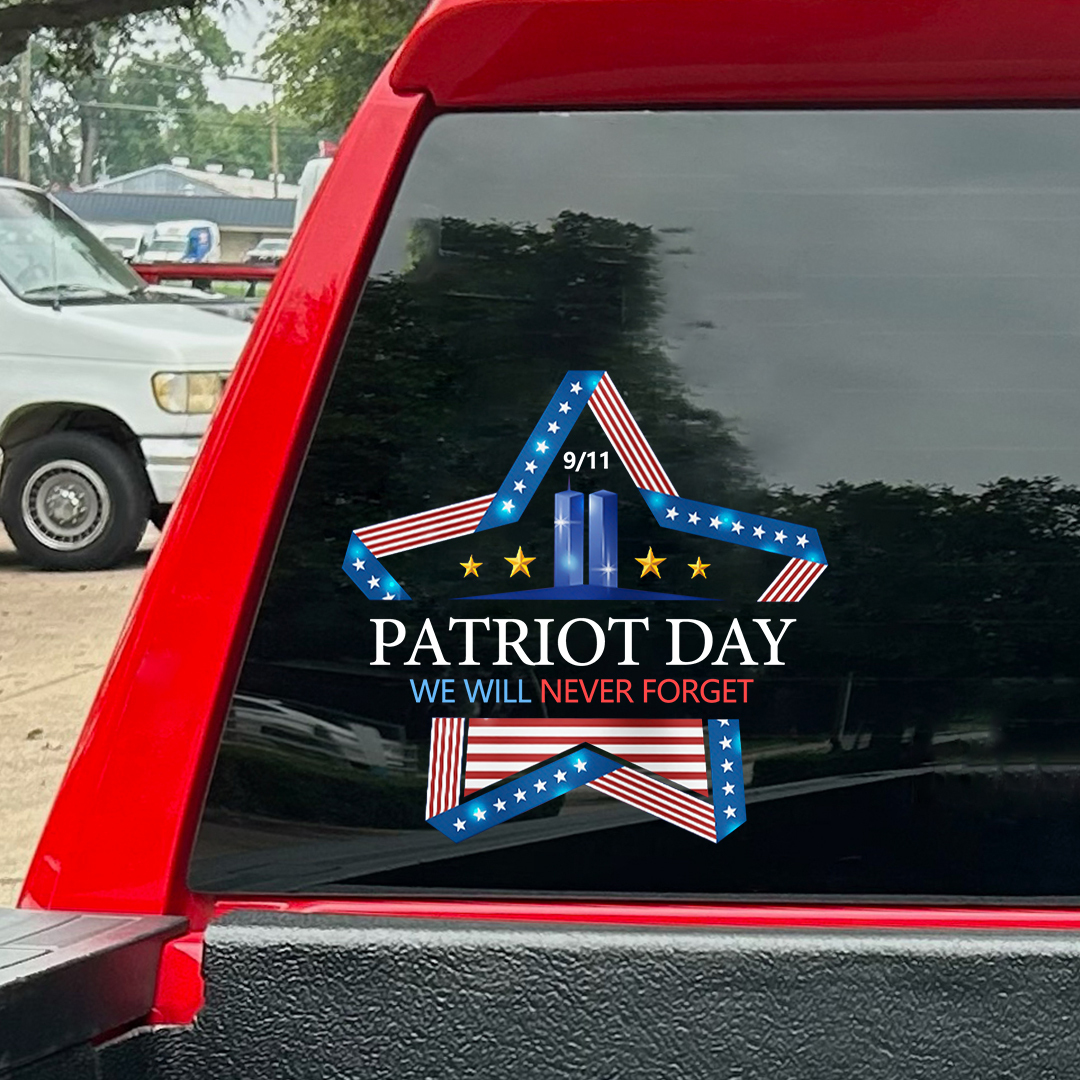 Never Forget 9/11 Patriot Day Sticker