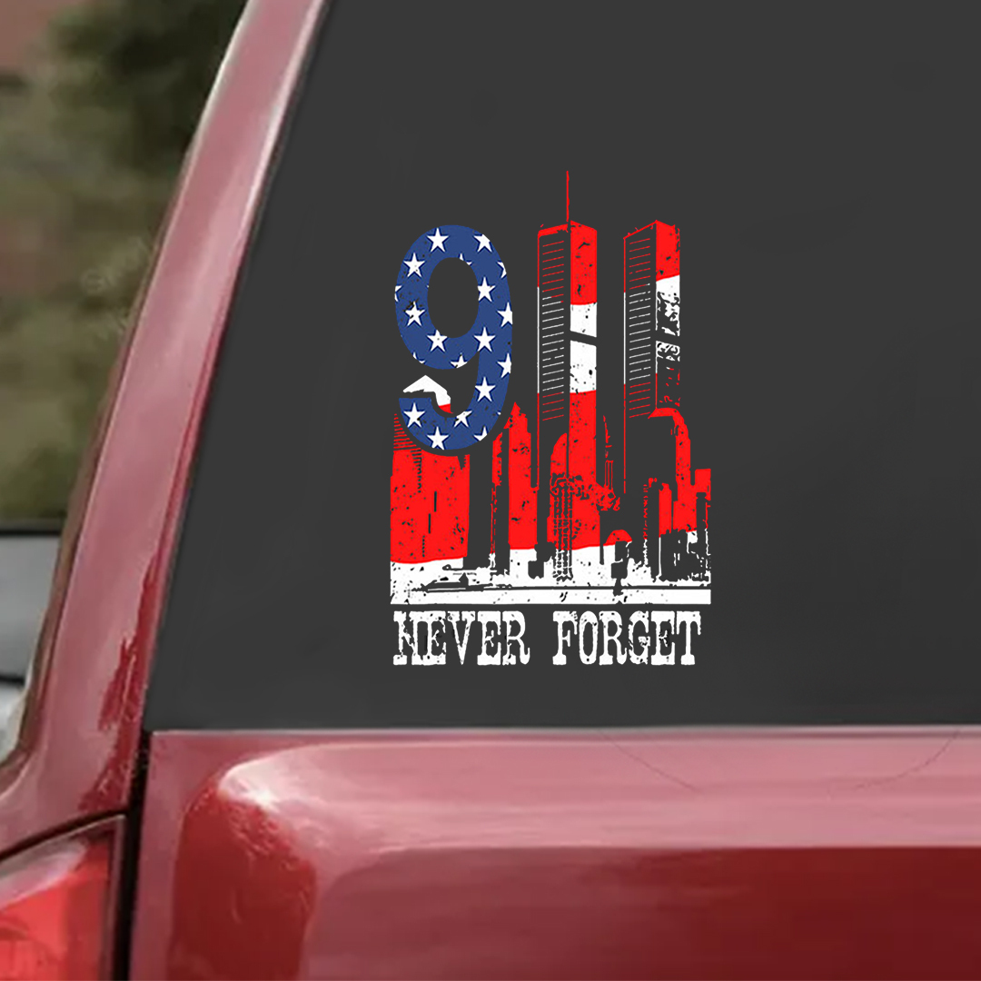 Never Forget Twin Towers Patriot Day Sticker