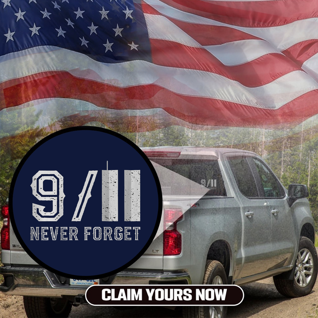 Cloudy Building Patriot Day Sticker