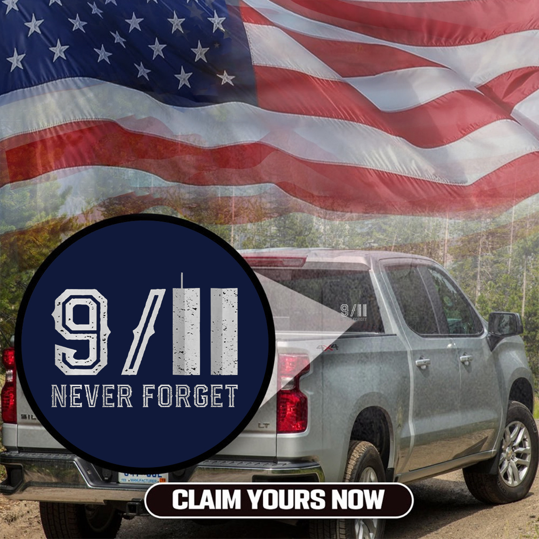 Cloudy Building Patriot Day Sticker