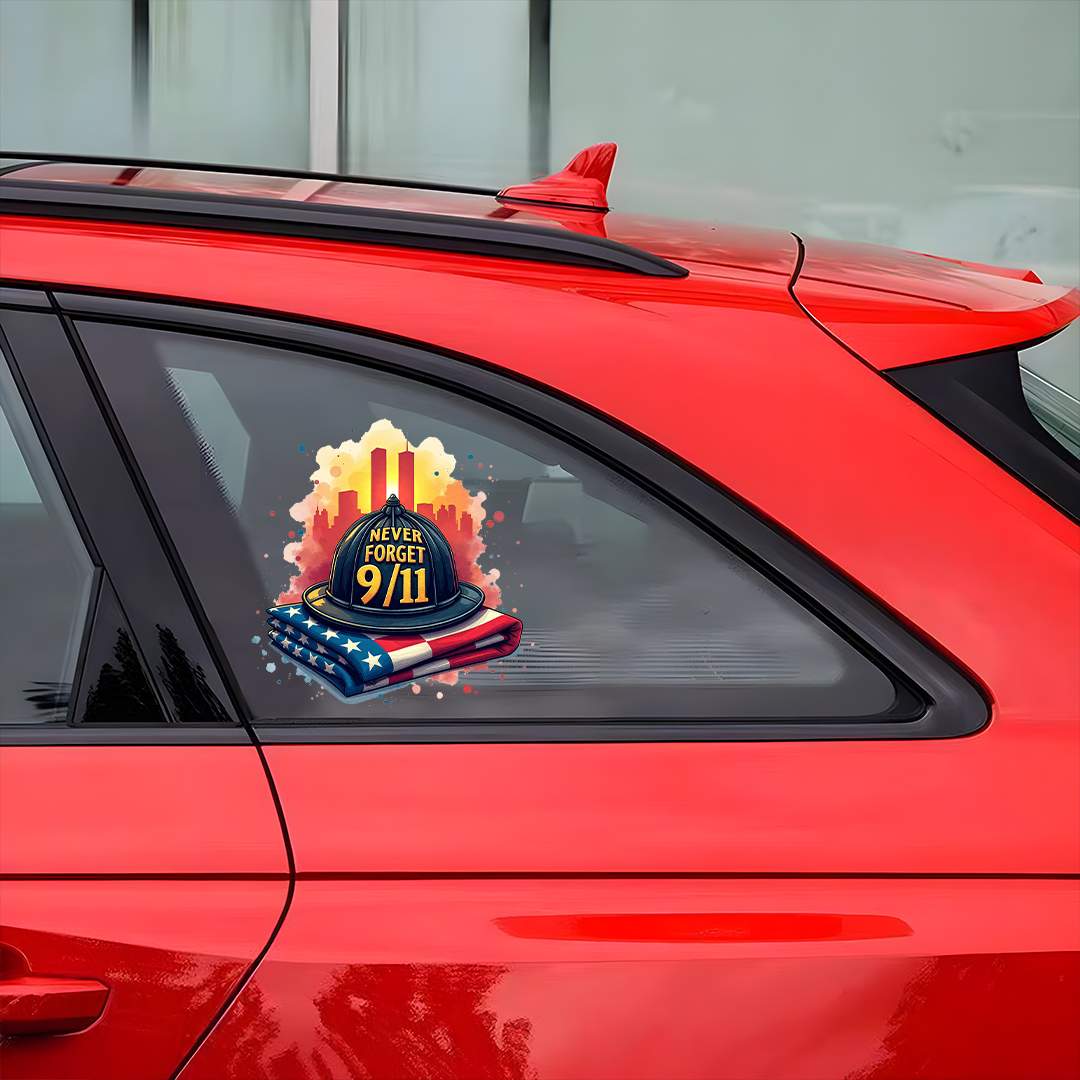 911 Patriot Day Never Forget Hat Sticker