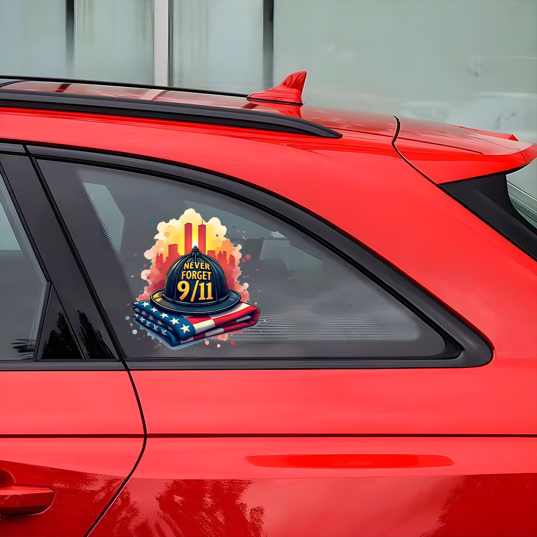 911 Patriot Day Never Forget Hat Sticker