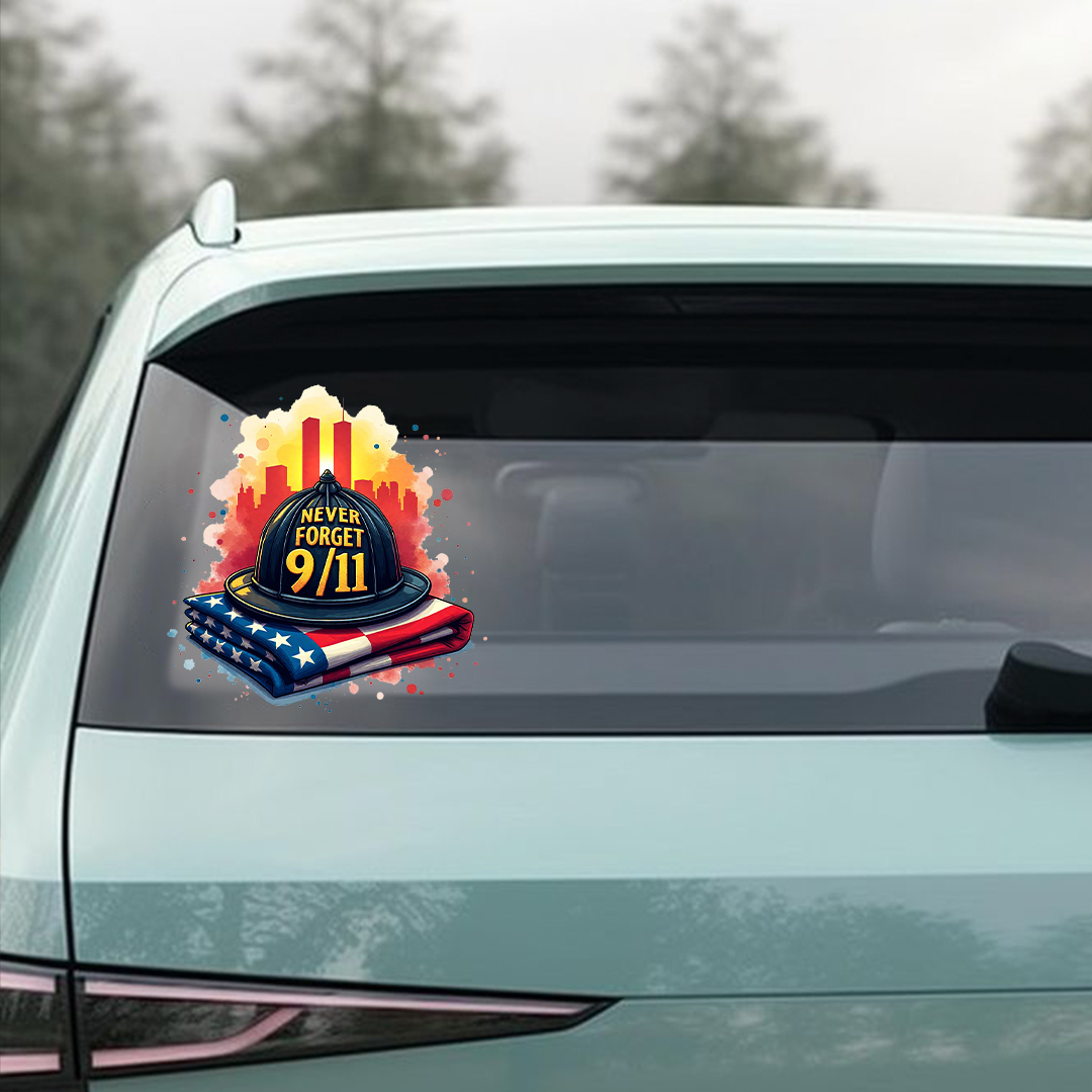 911 Patriot Day Never Forget Hat Sticker