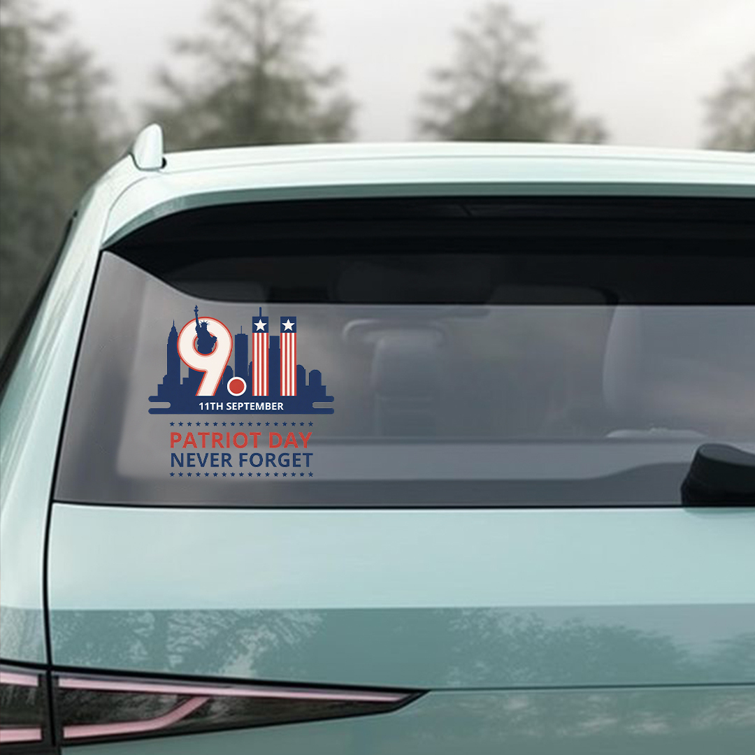 911 Patriot Day Never Forget Sticker