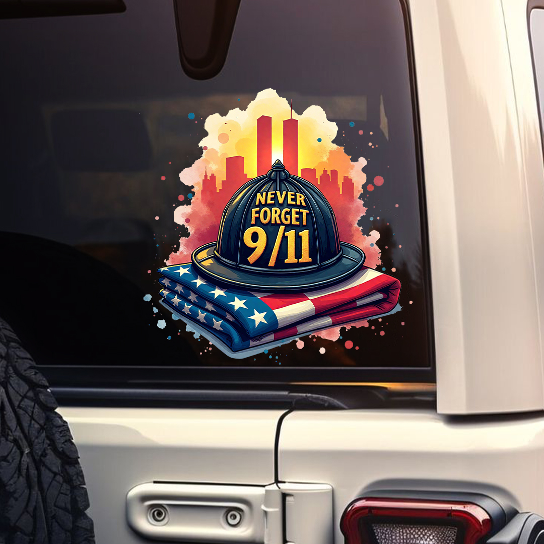 911 Patriot Day Never Forget Hat Sticker