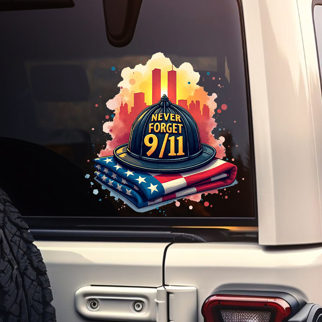 911 Patriot Day Never Forget Hat Sticker