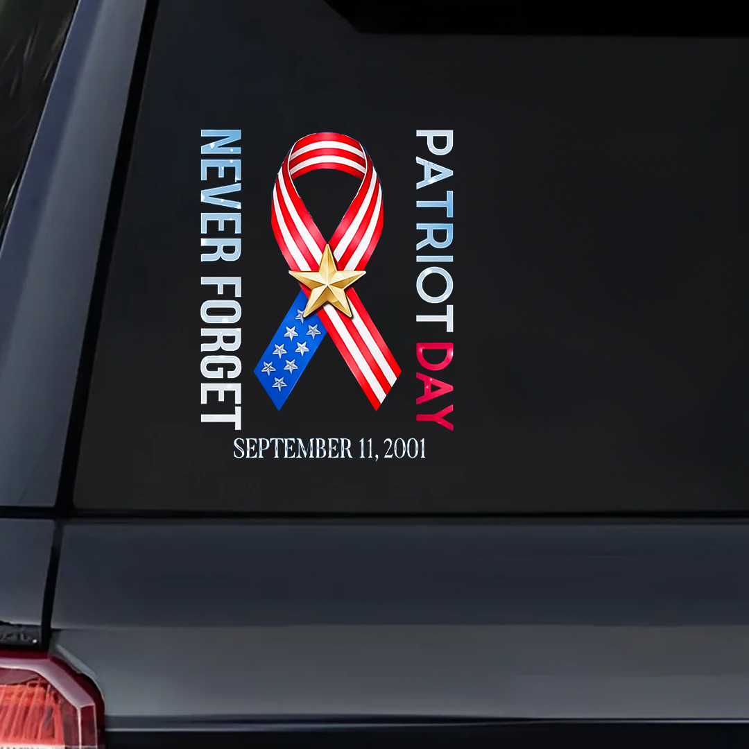 Never Forget The Ribbon Patriot Day Sticker