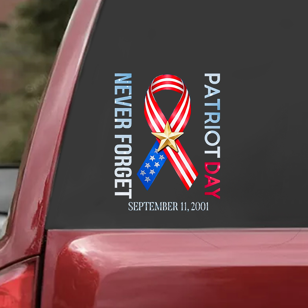 Never Forget The Ribbon Patriot Day Sticker