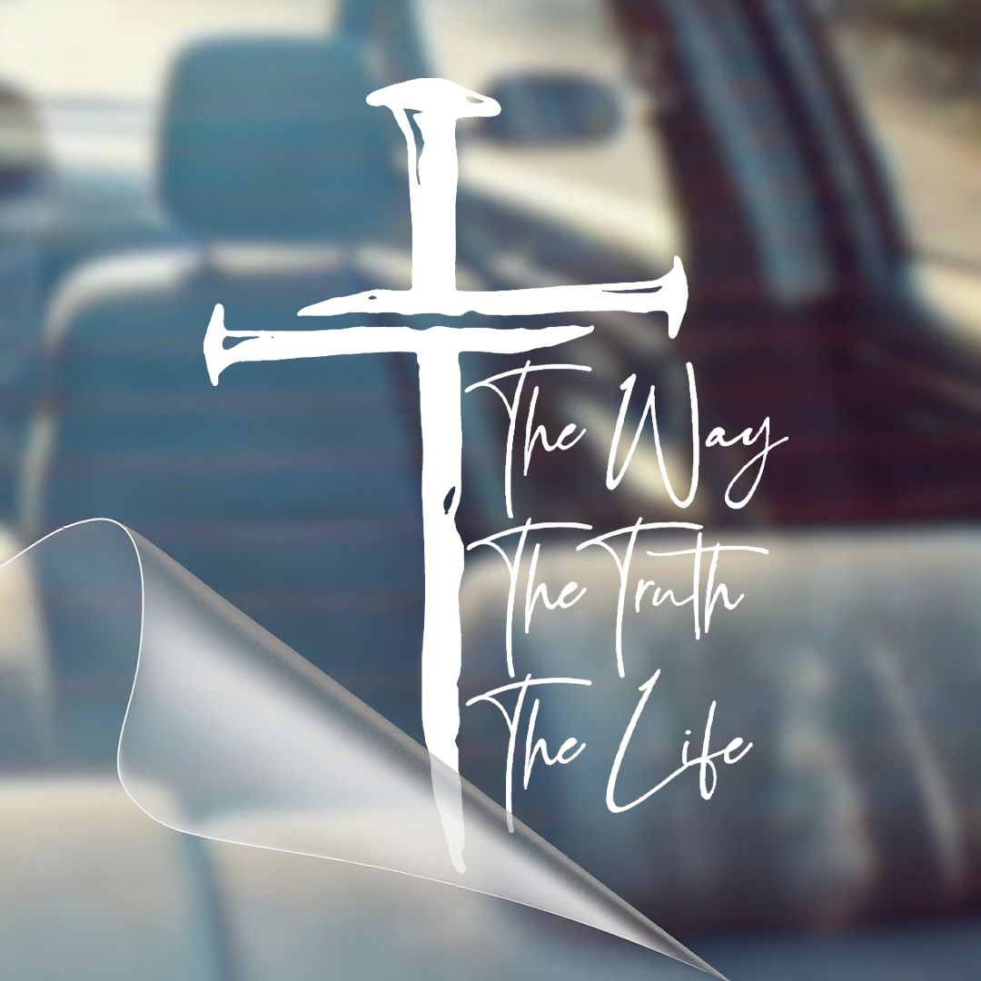 The Day The Truth The Life Cross  Sticker