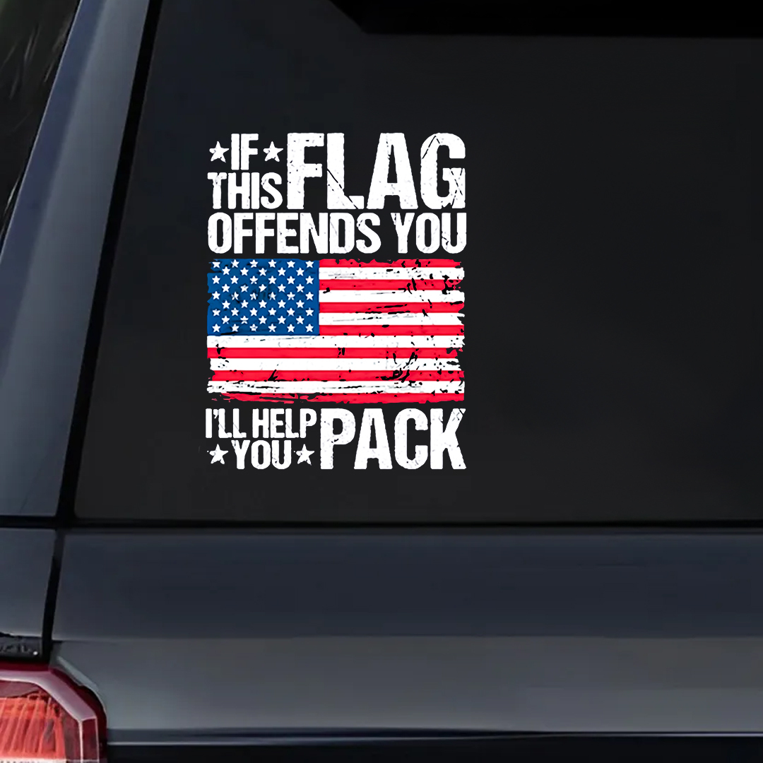 This Flag Offens You Veteran Sticker