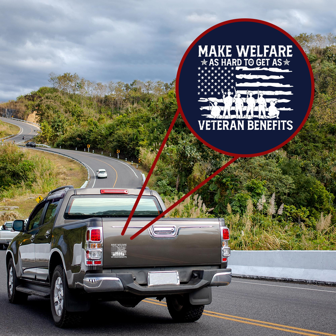 Hard To Get Benefits Veteran Sticker