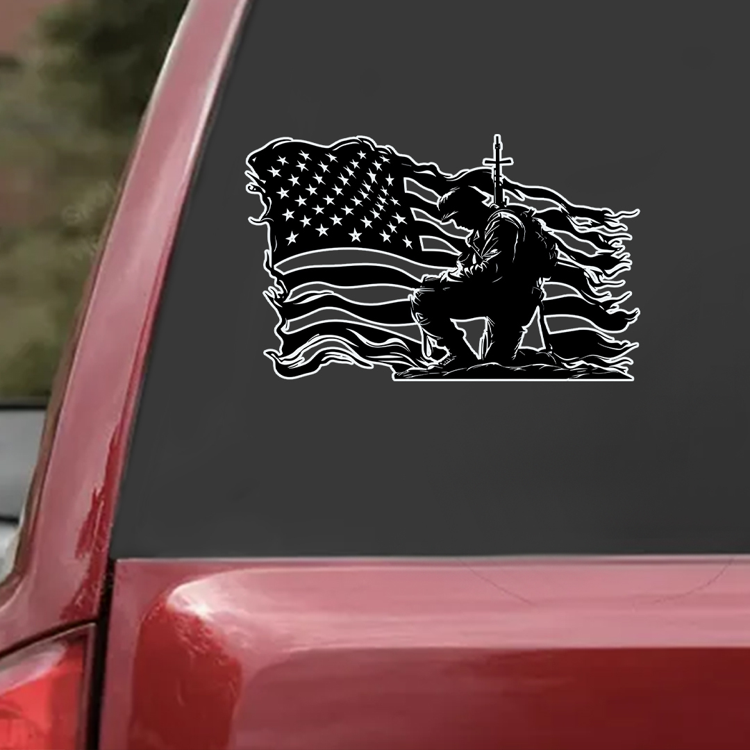 Kneel Down Veteran Sticker