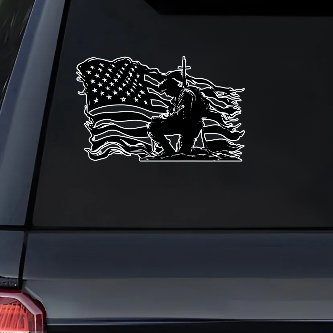 Kneel Down Veteran Sticker