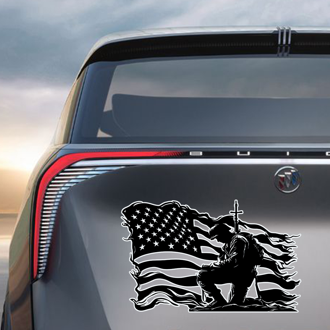 Kneel Down Veteran Sticker