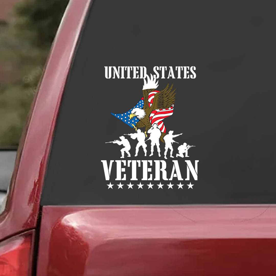 Eagle And The Falg Veteran Sticker