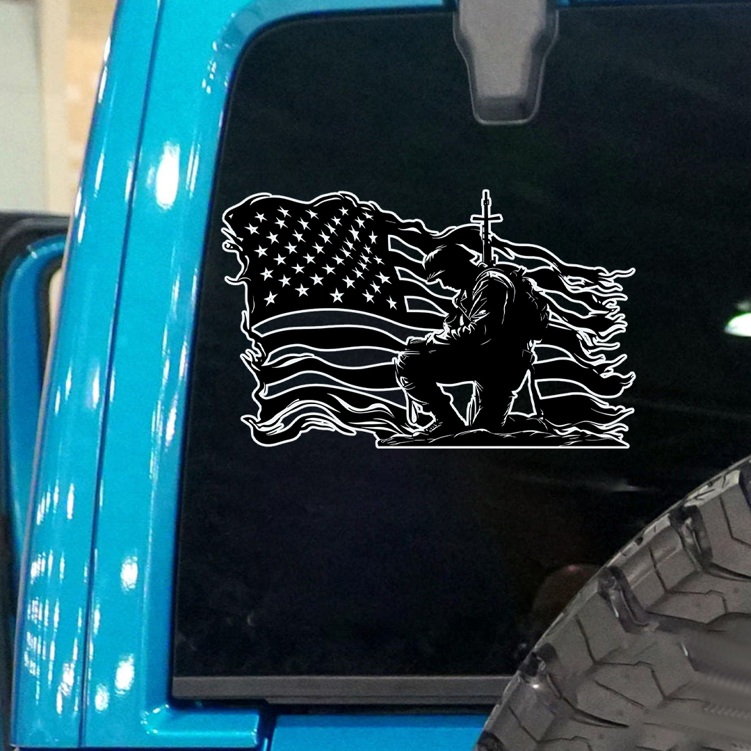Kneel Down Veteran Sticker