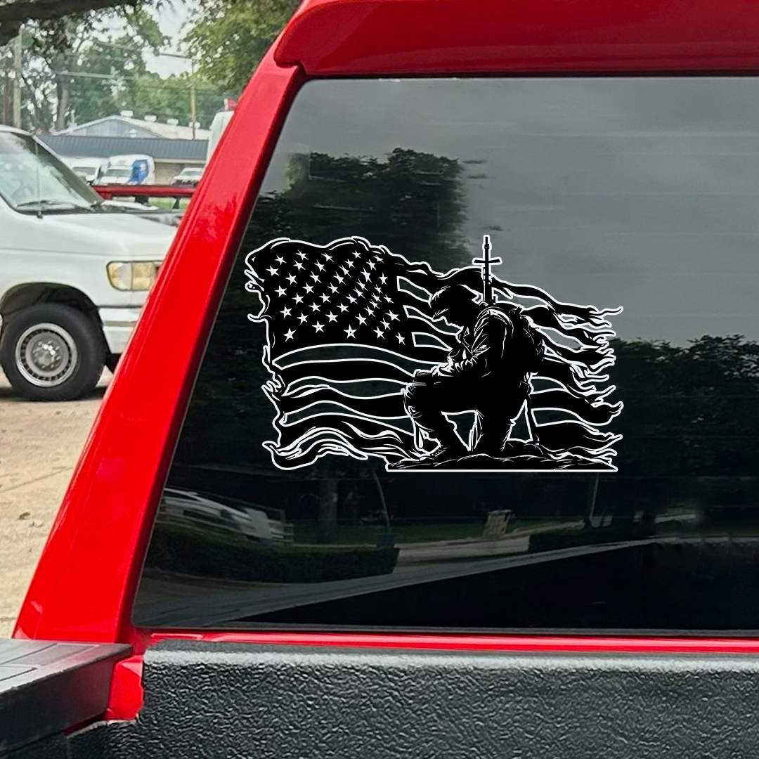 Kneel Down Veteran Sticker