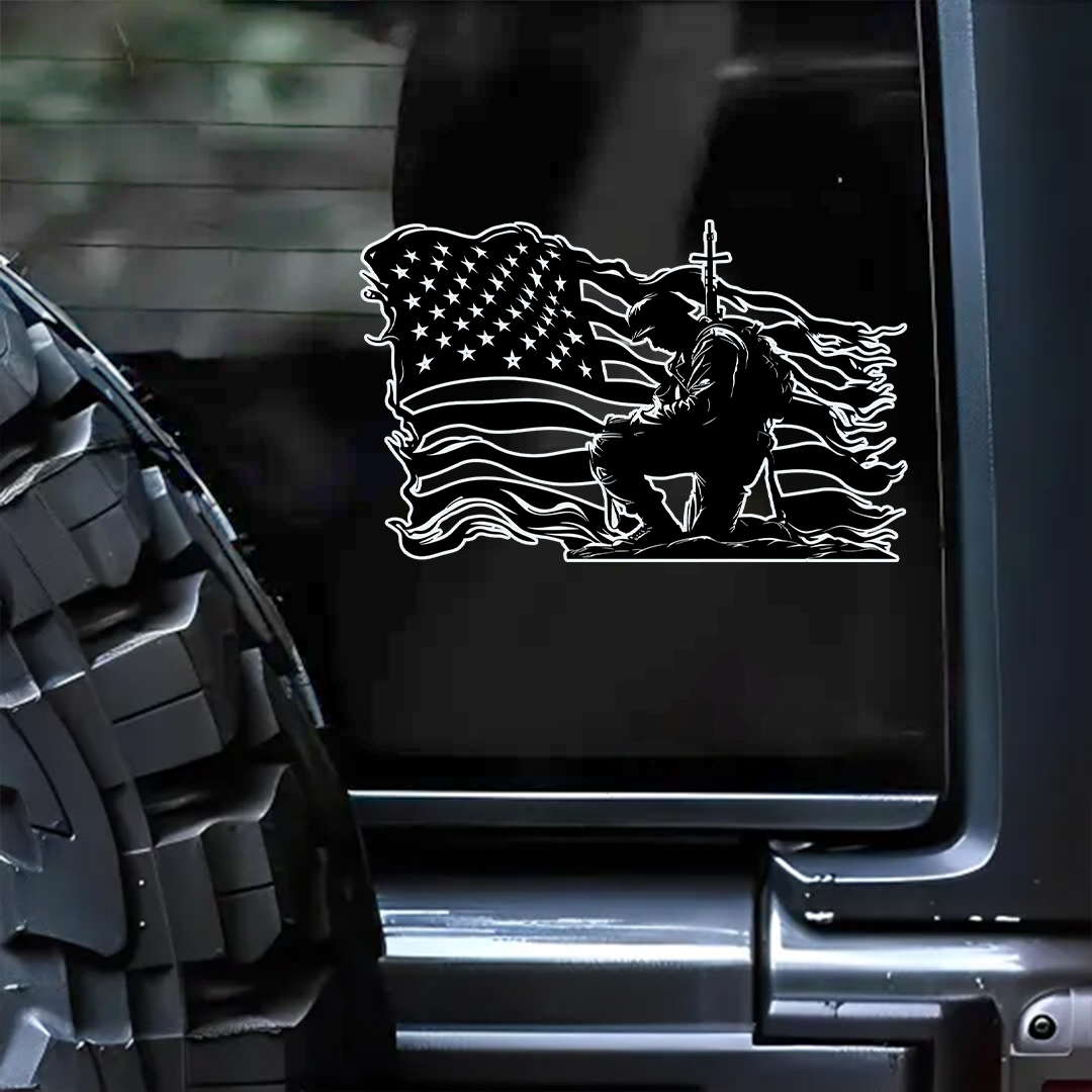 Kneel Down Veteran Sticker
