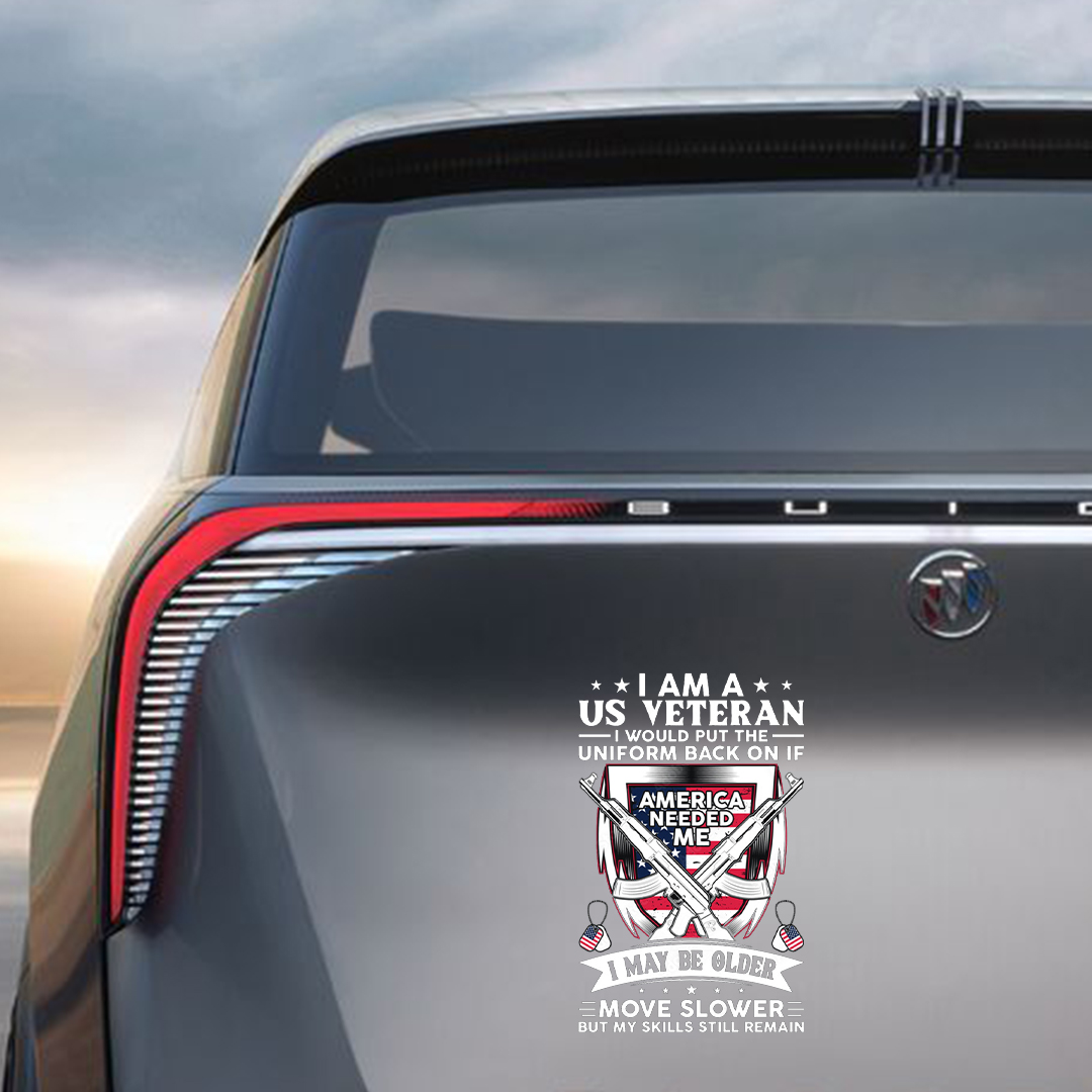 Whenever Needed Me Veteran Sticker