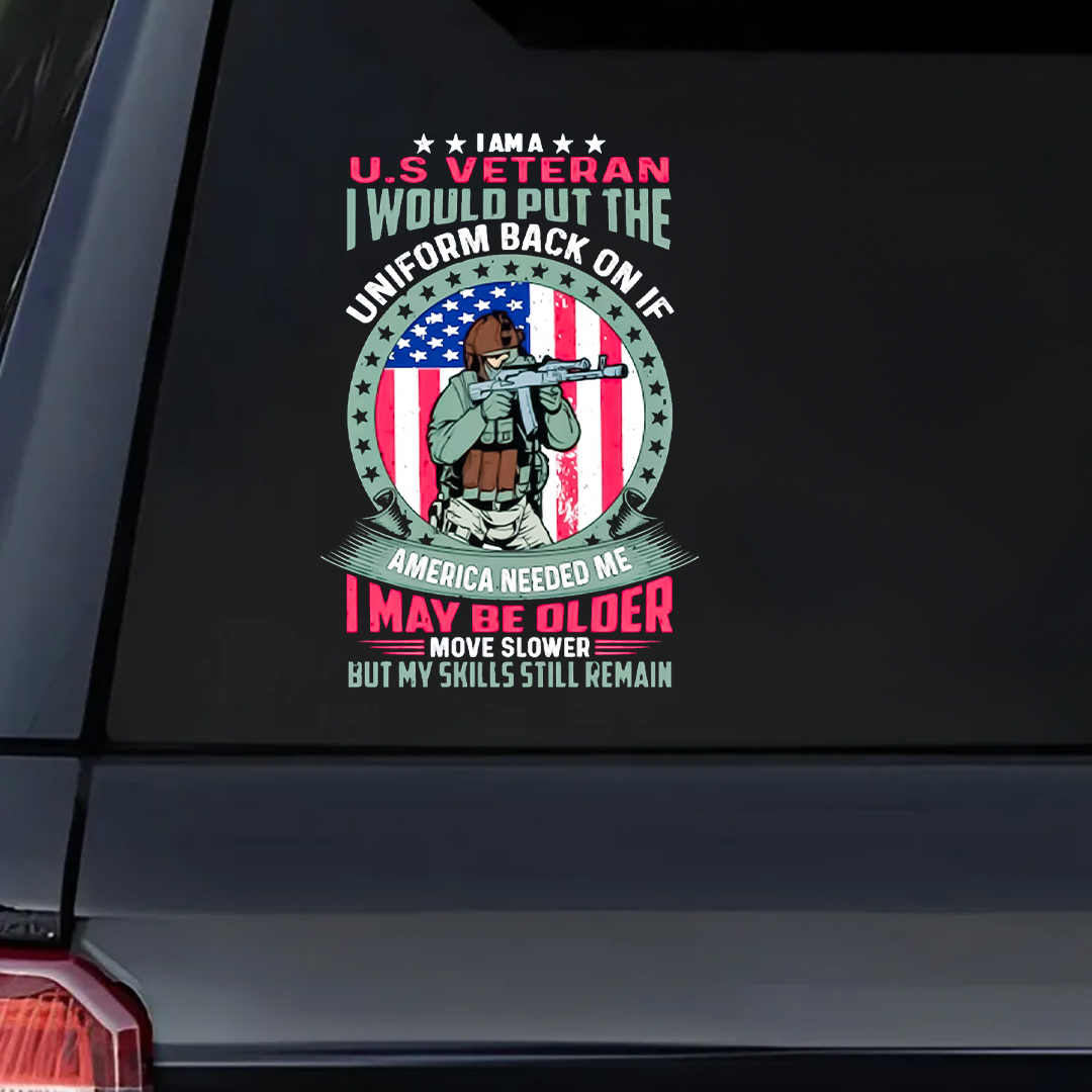 Put The Uniform Back On Veteran Sticker