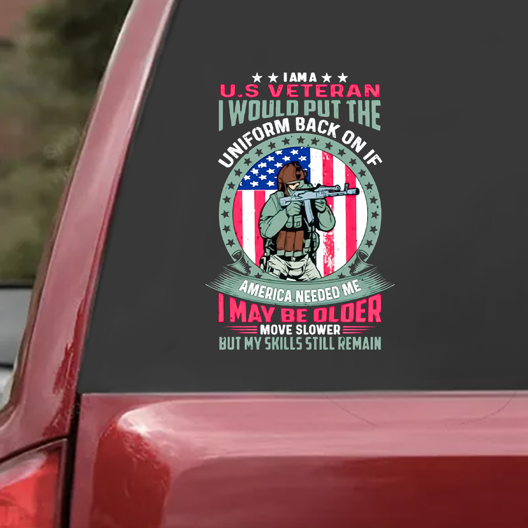 Put The Uniform Back On Veteran Sticker