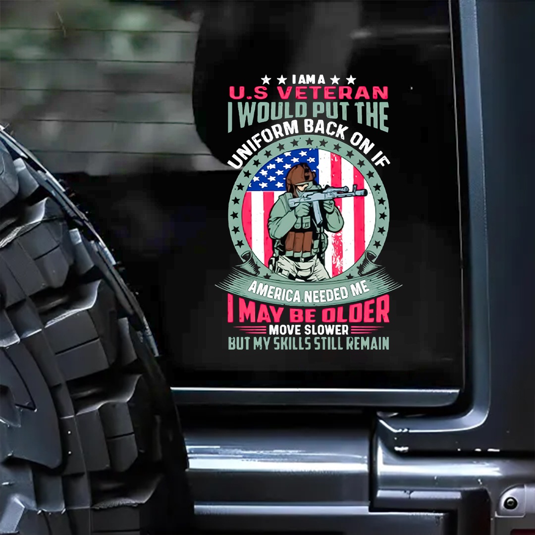 Put The Uniform Back On Veteran Sticker