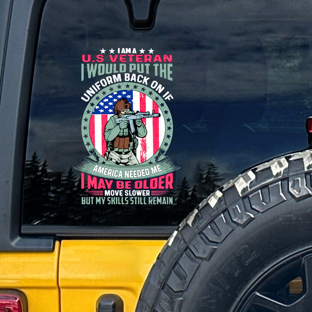 Put The Uniform Back On Veteran Sticker