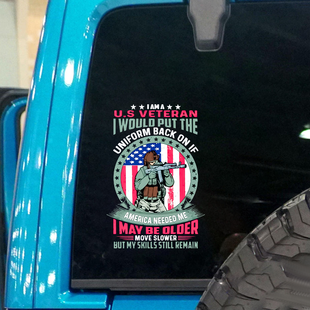 Put The Uniform Back On Veteran Sticker