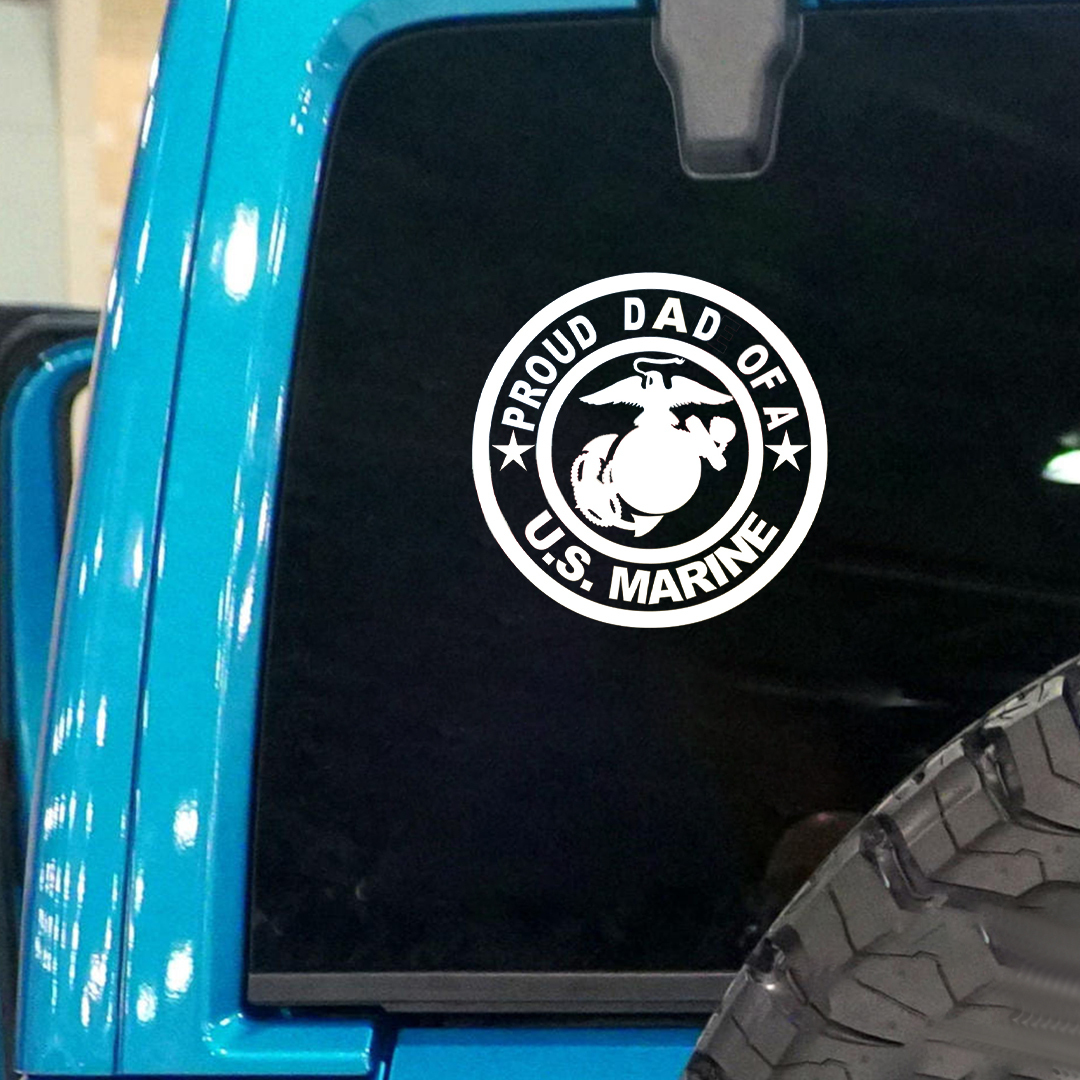 Proud Dad Veteran Sticker