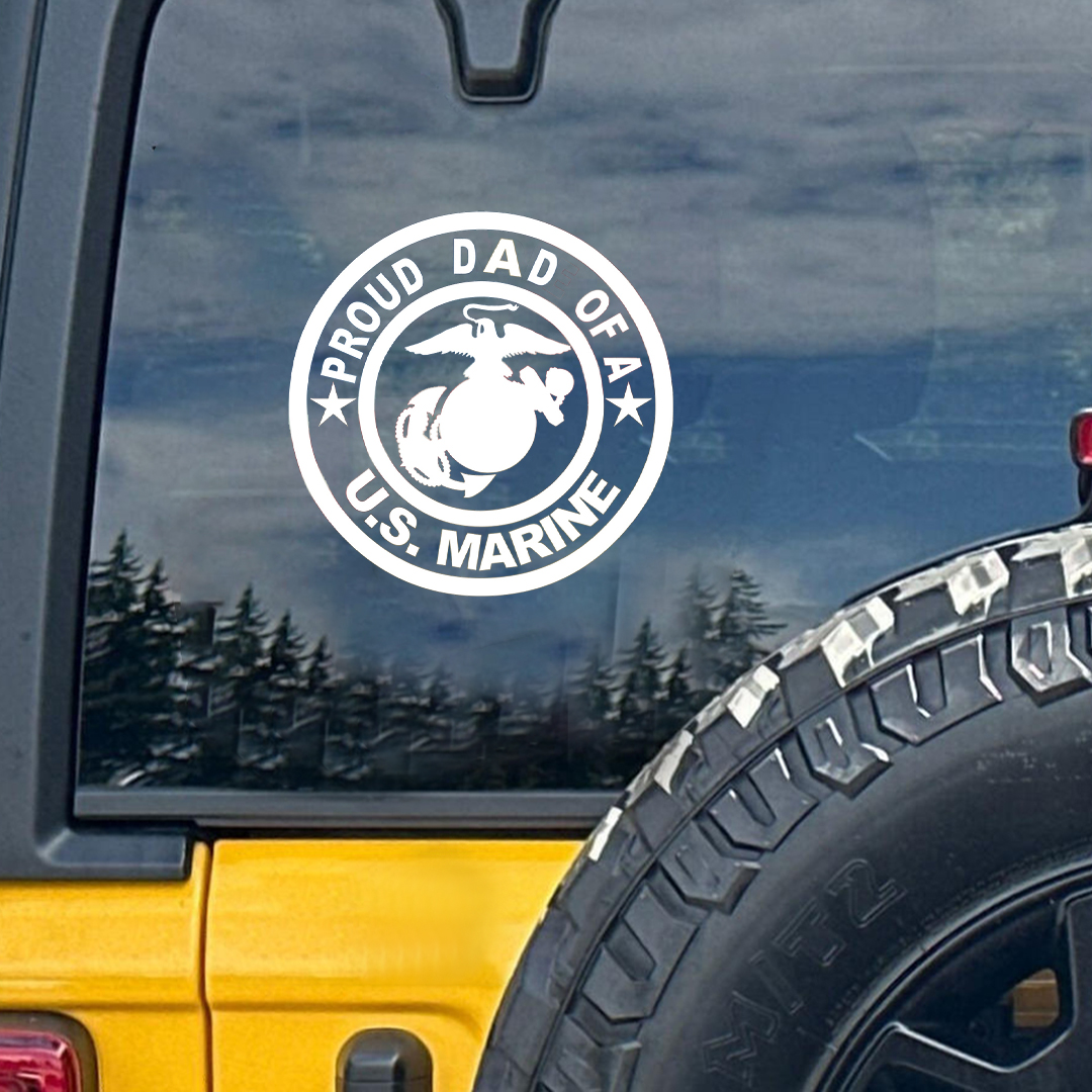 Proud Dad Veteran Sticker