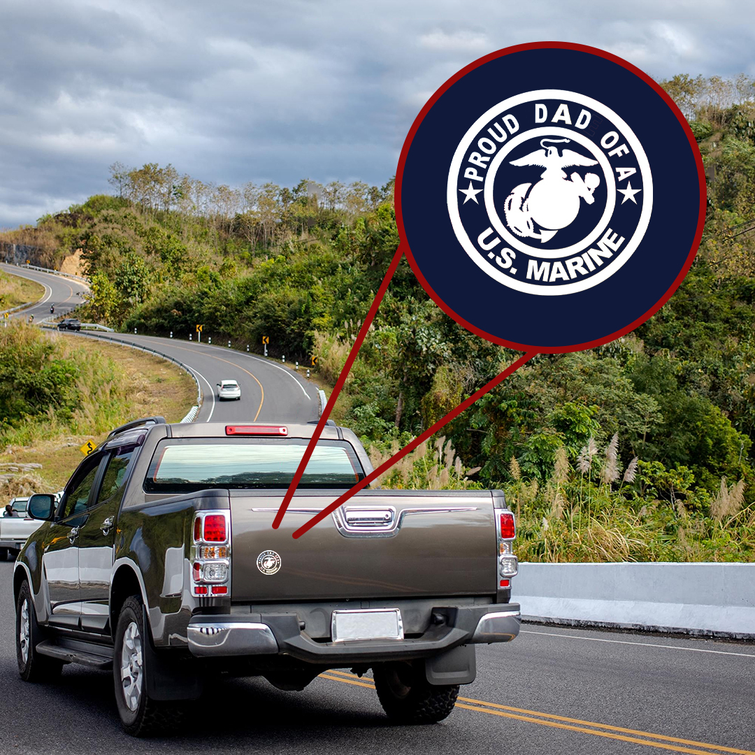 Proud Dad Veteran Sticker