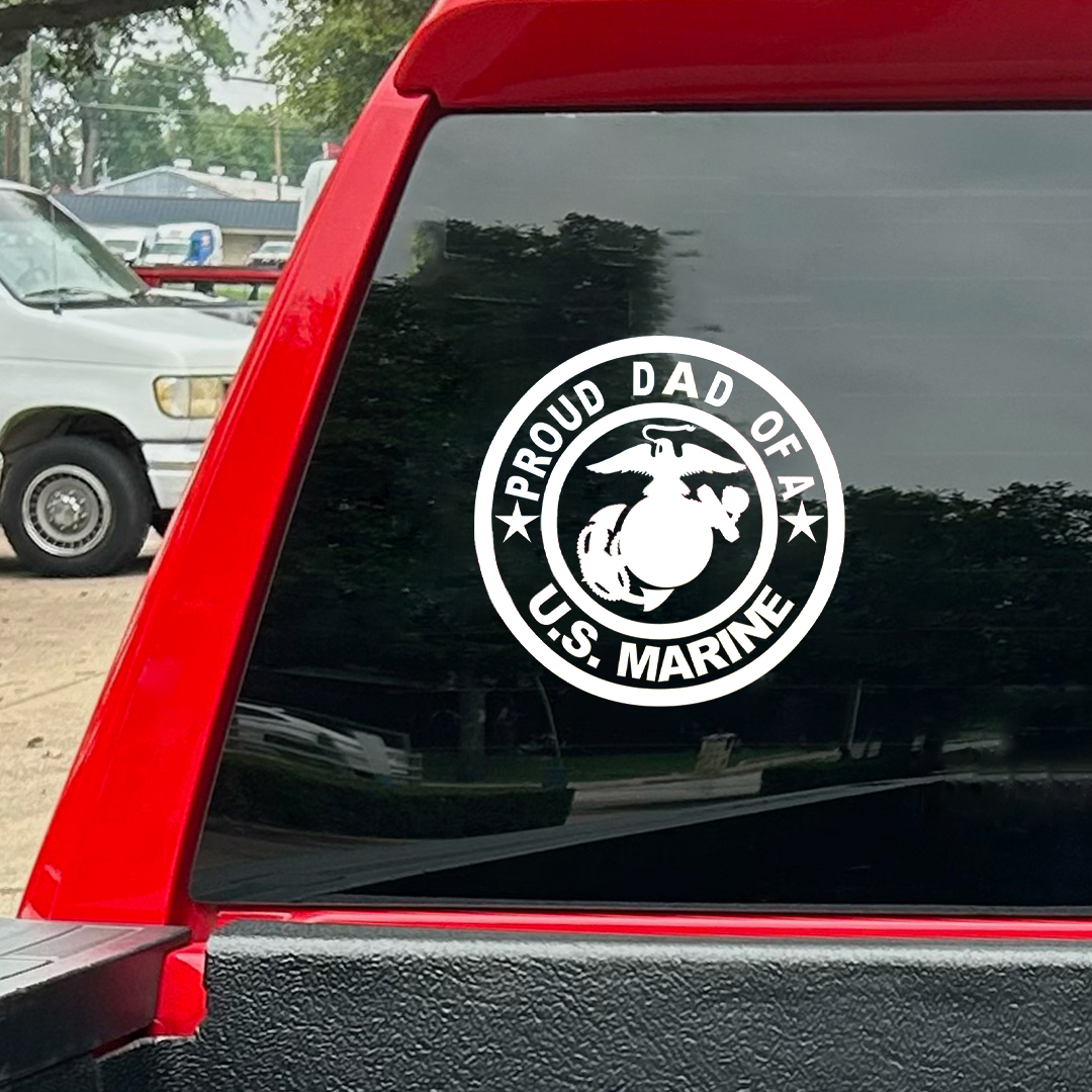 Proud Dad Veteran Sticker