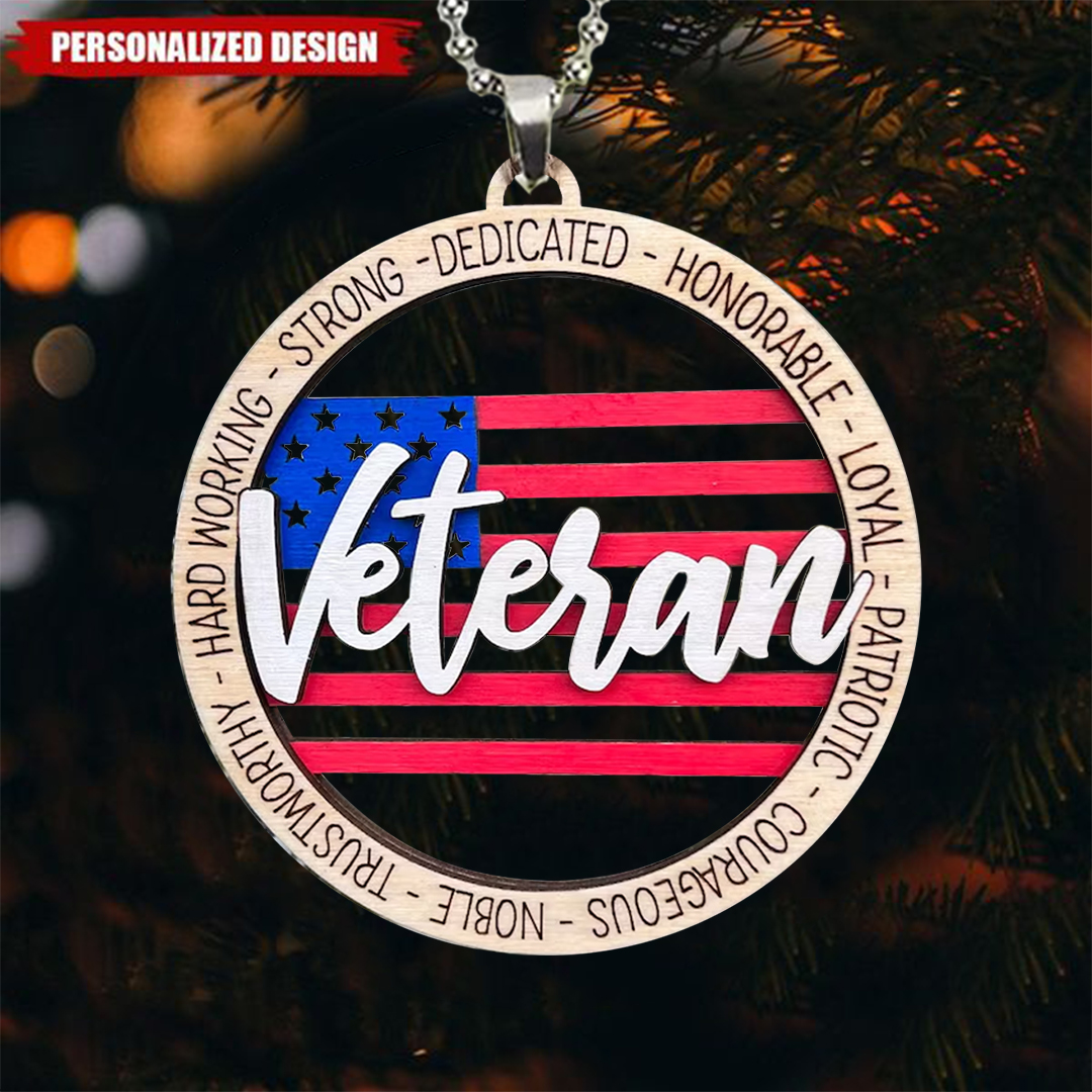 Strong Veteran Key Chain, Rearview Mirror Ornament