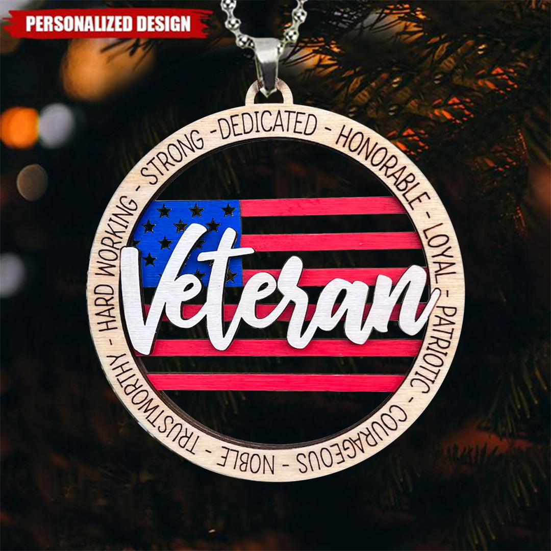 Strong Veteran Key Chain, Rearview Mirror Ornament