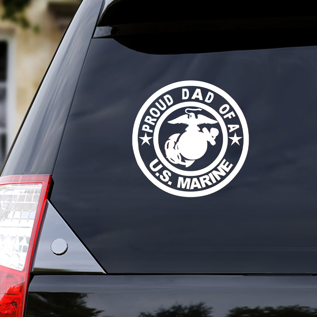 Proud Dad Veteran Sticker