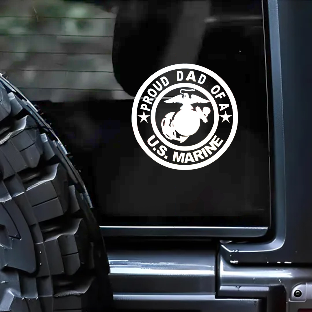 Proud Dad Veteran Sticker