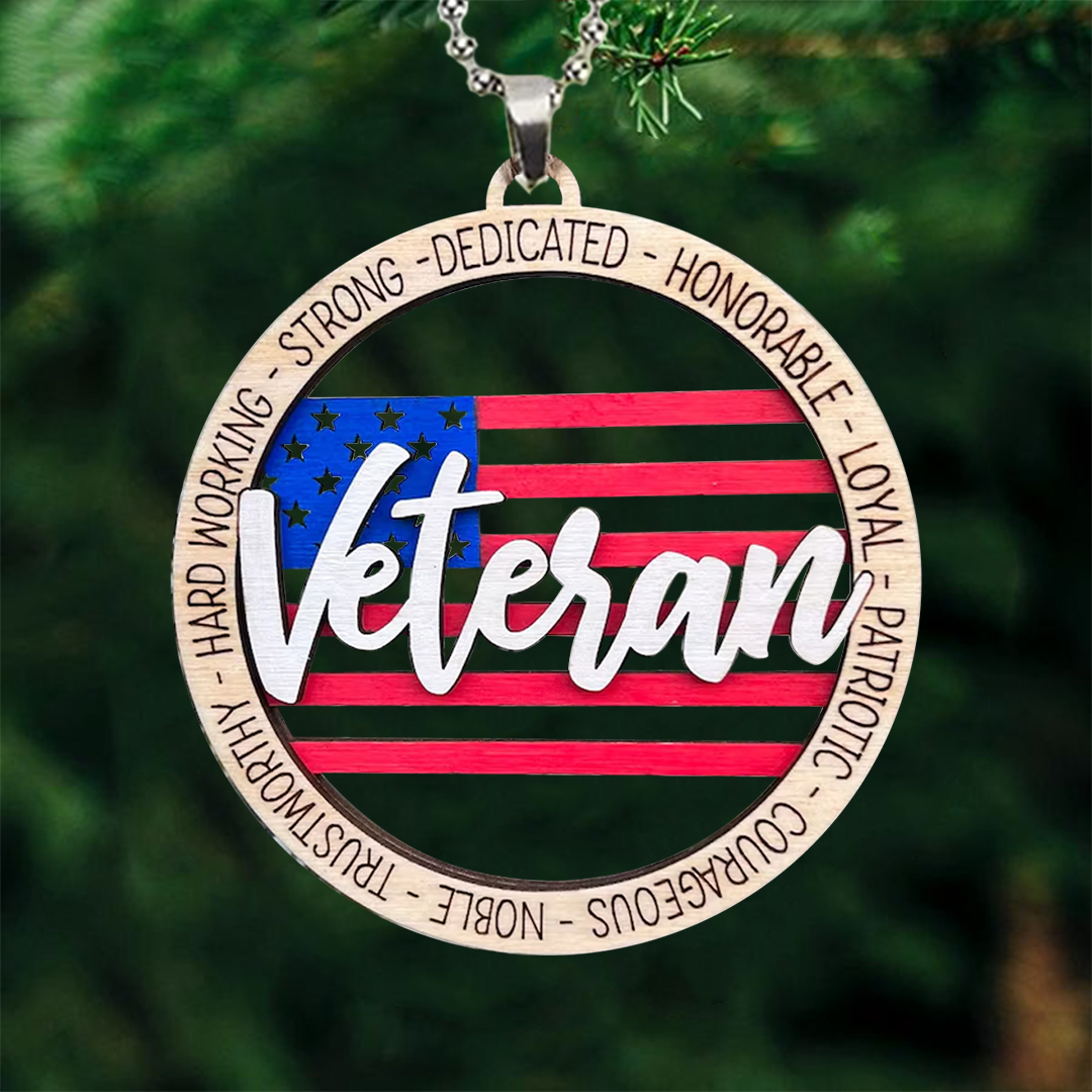 Strong Veteran Key Chain, Rearview Mirror Ornament