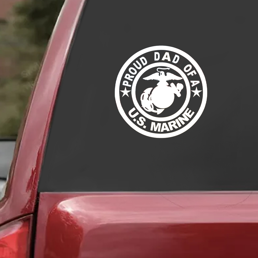 Proud Dad Veteran Sticker