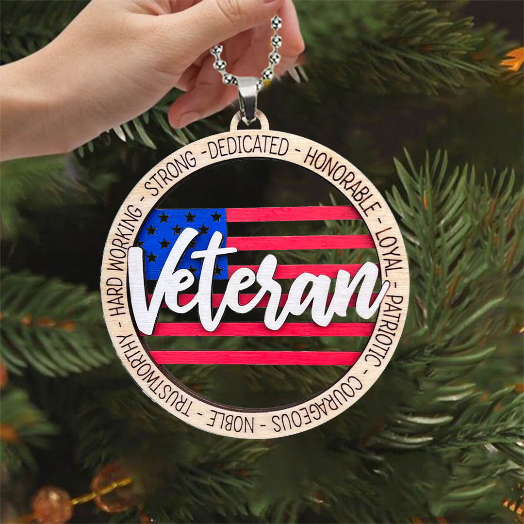 Strong Veteran Key Chain, Rearview Mirror Ornament