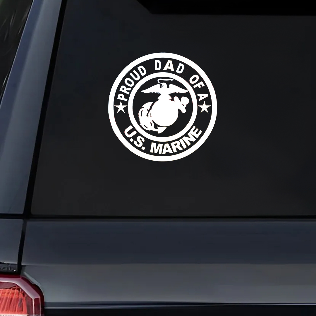 Proud Dad Veteran Sticker