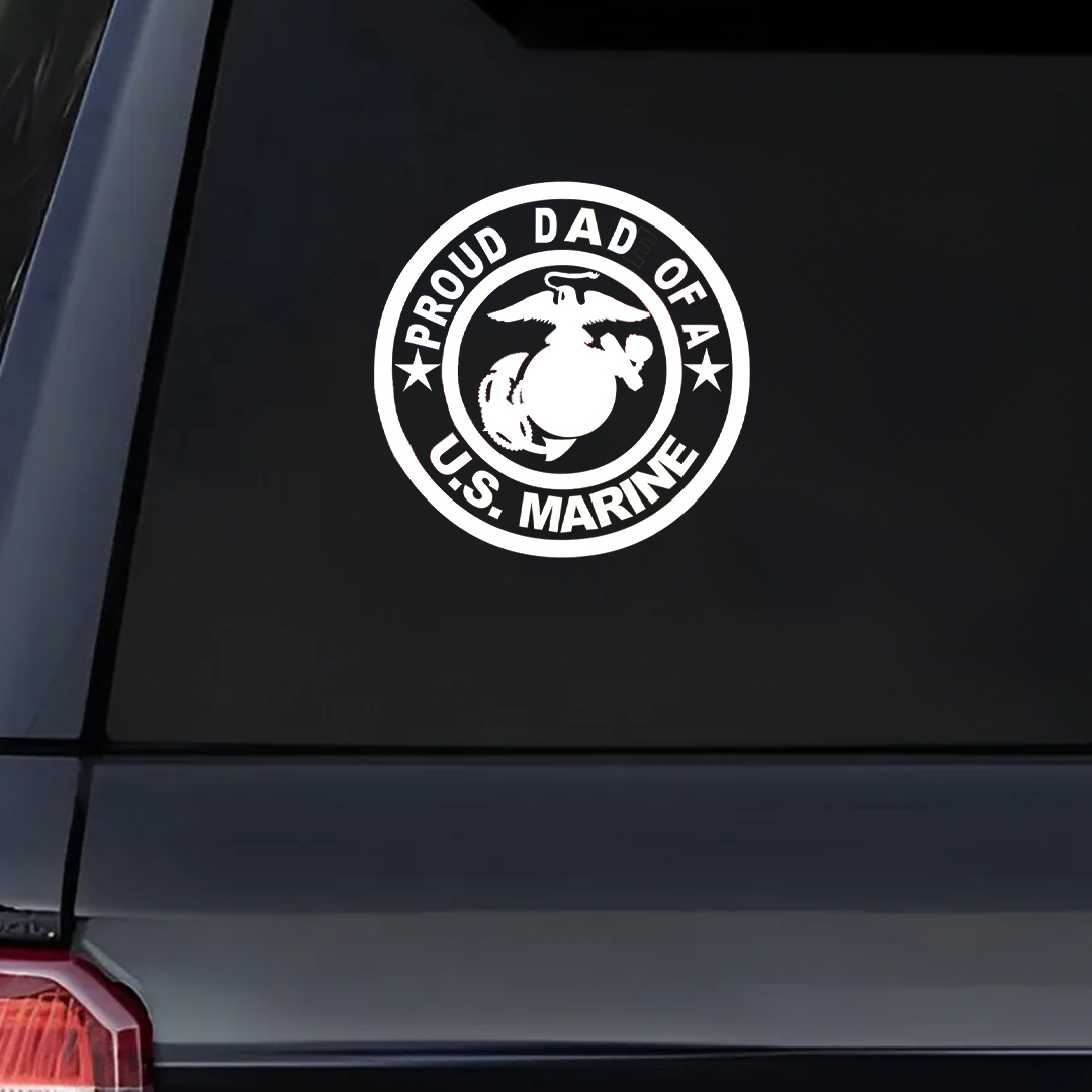 Proud Dad Veteran Sticker