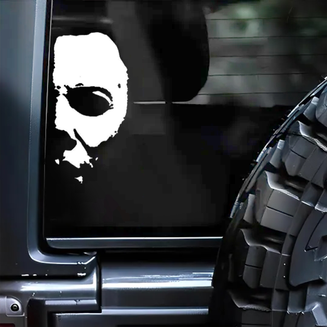 Half Face Halloween Sticker