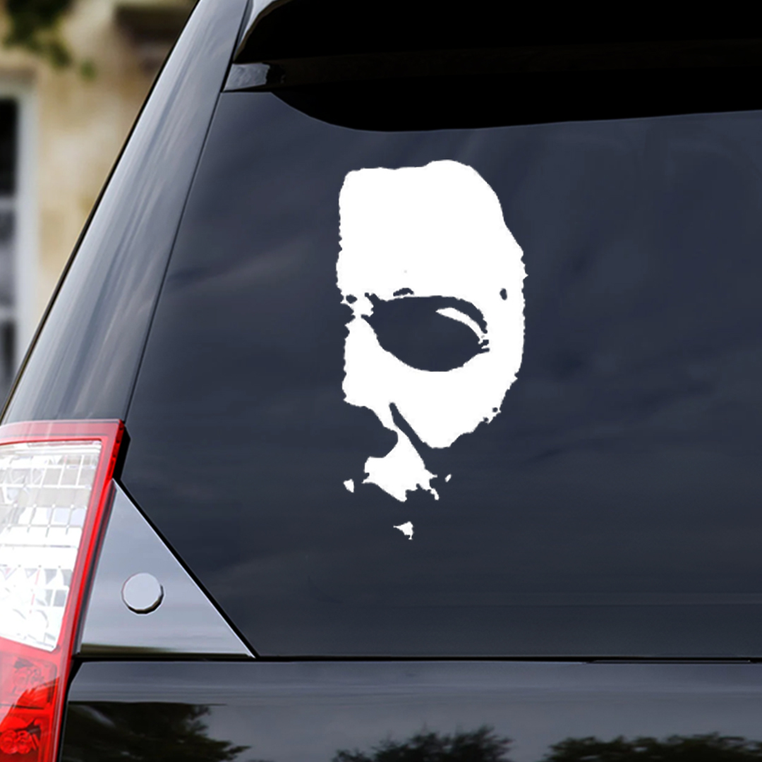 Half Face Halloween Sticker