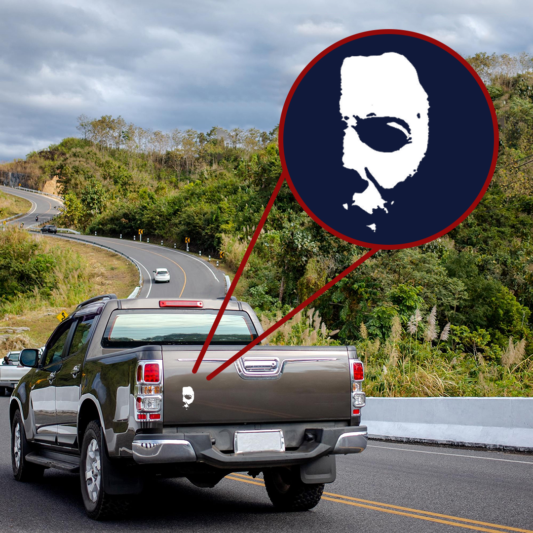 Half Face Halloween Sticker